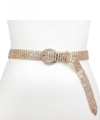 Fashionable Crystal Belt BT320032 GOLD AB